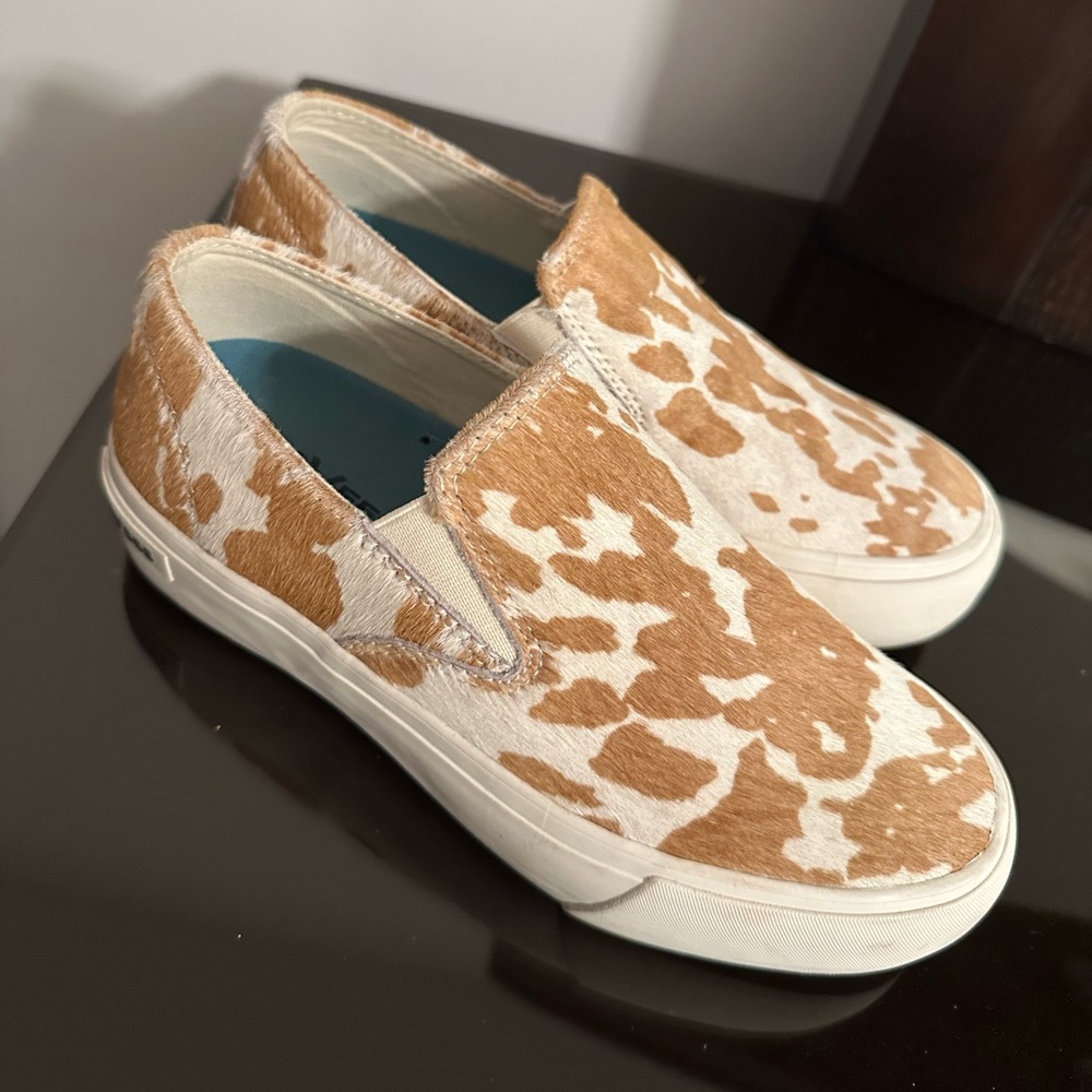 Seavees baja slip on platform cowhide size 6